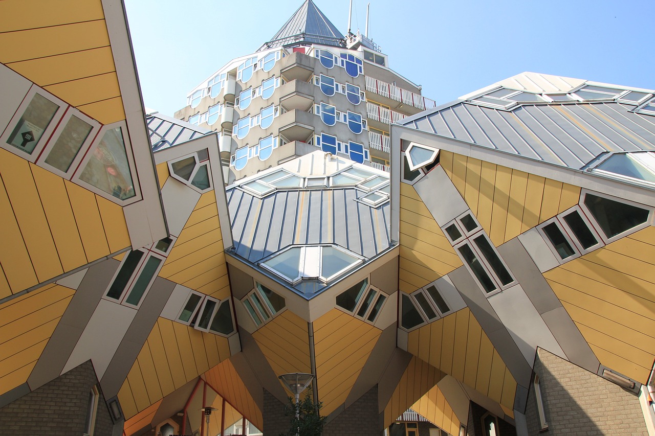 rotterdam, cube stilt houses, holland